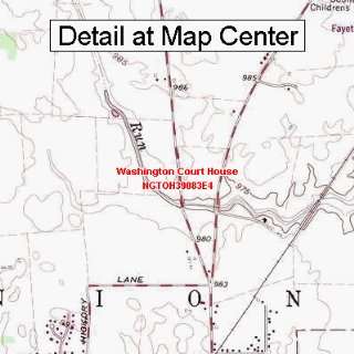  USGS Topographic Quadrangle Map   Washington Court House 