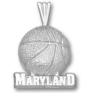  University of MarylaND Basketball Pendant (Silver 