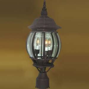   LJW61006 Powder Coat Rust Valley Post Light from the Valley Collection