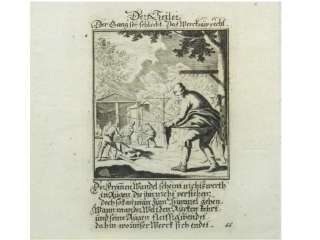 Original Kupferstich von Weigel ca.1730 DER SEILER  