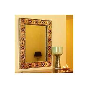  NOVICA Mirror, Autumn Warmth