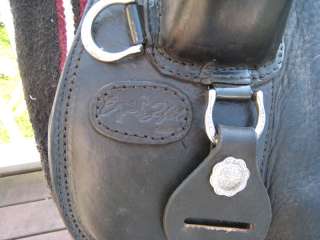 Abundant dee rings are located around the saddle for accessories 