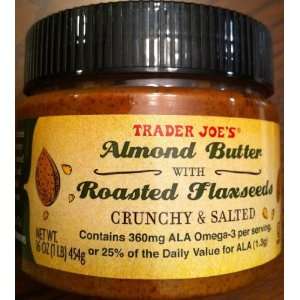 Trader Joes Almond Butter with Roasted Flaxseeds  Grocery 