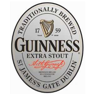  Guinness Label Oval Mirror Patio, Lawn & Garden