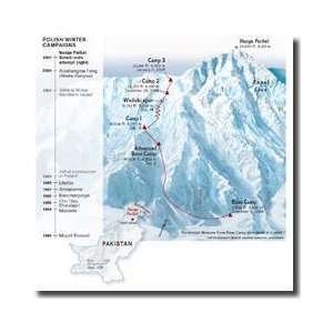   Expeditions Route Up The Nanga Parbat Giclee Print