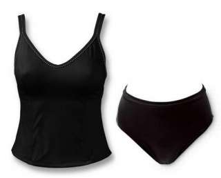 NEW MIRACLESUIT Black MALIBU EDDIE Tankini Swimsuit Set US 8D AUS 10D 
