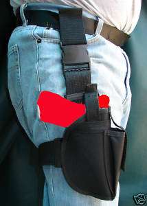Mens thigh holster Tactical Black nylon webbing  