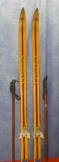 Vintage HICKORY 190 cm Wooden 73 Skis Cross Country  