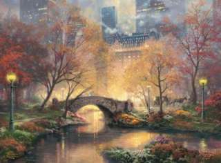 THOMAS KINKADE JIGSAW PUZZLE CENTRAL PARK IN THE FALL  