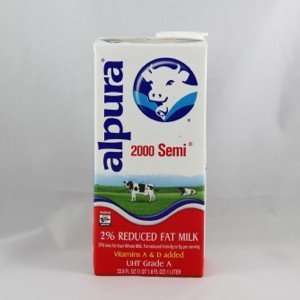 Alpura 2000 Semi 2% Reduced Fat Milk Grocery & Gourmet Food