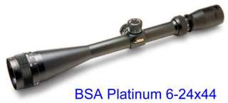 BSA Platinum 6 24x44 Target Riflescope Crosshair w/Dot Reticle 
