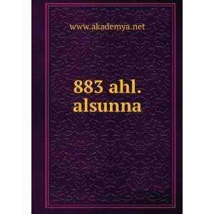  883 ahl.alsunna www.akademya.net Books