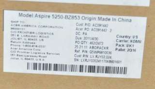 ACER ASPIRE 5250 BZ853 NOTEBOOK LAPTOP COMPUTER AMD 15.6 RADEON 
