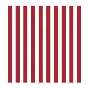   OS0800 1 Inch Stripe Wallpaper, Dark Red/White