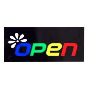  LED OPEN sign with Flower Accent   Multi Speed Flashing Electronics
