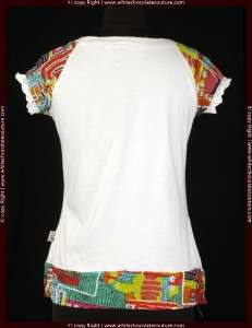 NEW $149 White Chocolate Patchwork Printed Tunic Top XL  