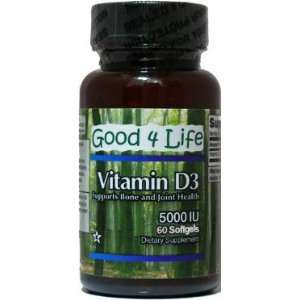  Vitamin D3 5,000 IU Ultra high dose (60 Softgels) Health 