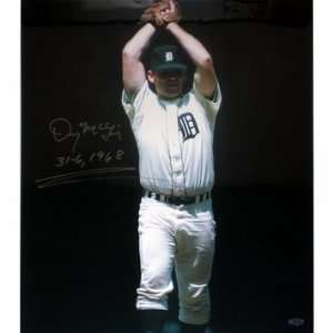  Denny McLain Autographed 31 6 1968 Tigers White Jersey 