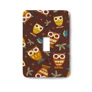  Retro Owls Decorative Steel Switchplate Cover