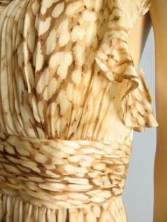Kay Unger Brown Leopard Silk Halter Dress Sz 14 NWT  