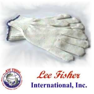 JOY FISH 100% Poly White Working Gloves (Sale by Doz.)  