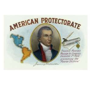  American Protectorate Brand Cigar Inner Box Label, James 
