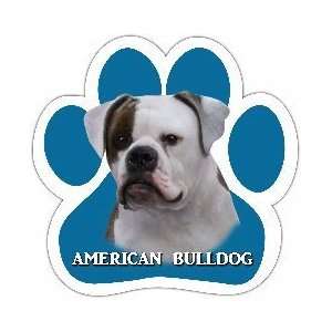 American Bulldog Car Magnet Blue