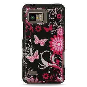 Motorola Droid Bionic Targa / Xt875 Crystal Case Pink Butterfly with 