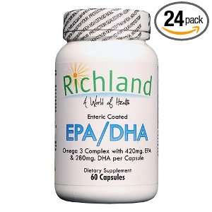 EPA/DHA Omega 3 Complex w/ 420mg. EPA and 280mg. DHA Per Capsule   60 