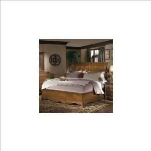   Americana Sleigh Bed in Medium Brown Finish Furniture & Decor