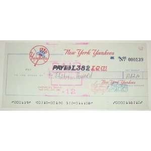  Elston Howard SIGNED Yankees Payroll Check Sports 