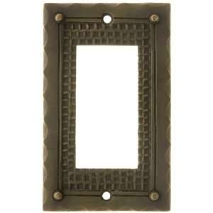  Bungalow Style Single GFI Outlet Cover Plate In Antique 