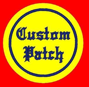 Custom Embroidered Name Patches Personalized Felt Circle Motorcycle 