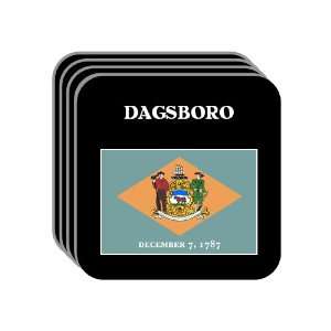  US State Flag   DAGSBORO, Delaware (DE) Set of 4 Mini 