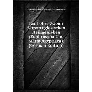   Edition) (9785877615212) Clemens Josef Engelbert Radermacher Books