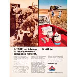 1976 Ad Standard Oil Amoo Thresher Harvest Farm Locomotive 