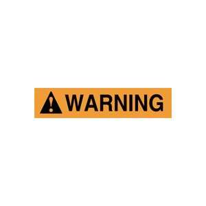Labels WARNING 2 x 9 Adhesive Dura Vinyl