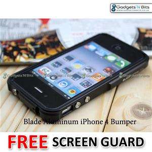 Blue Blade Metal Element Non Vapor Aluminium Bumper Case For Iphone 4 