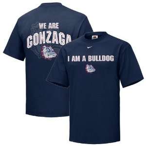   Nike Gonzaga Bulldogs Navy Blue I AmWe Are T shirt