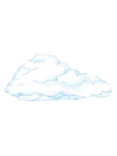 25 Medium Sm Cloud Wallies Fluffy White Clouds Sky Wall Murals Sticker 