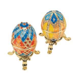  Grand Duchess Faberge Style Eggs Georgievna & Nikolaevna 