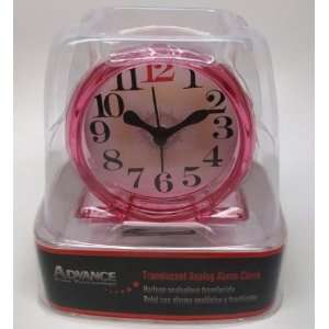  Advance Translucent Analog Alarm Clock (Pink) Electronics