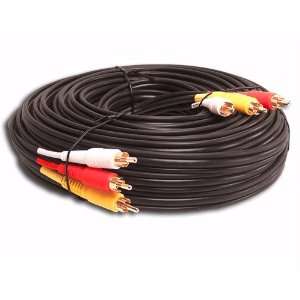  50 ft Triple RCA Composite Audio Video Cable with RG59 