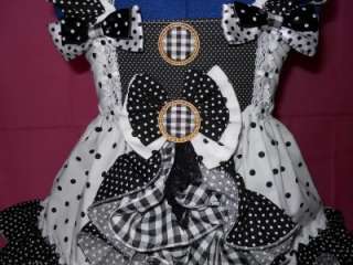 GIRLS PAGEANT BLACK AND WHITE SPORTSWEAR OR SPECIAL OCCASSION STUNNING 
