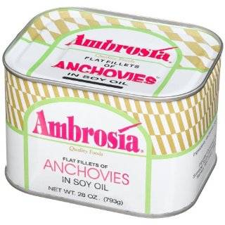 Ambiance Anchovy Fillets In Soy Oil , 28 Ounce Can (Pack Of 2)