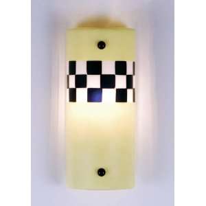  Yellow Taxi Fused Glass Sconce