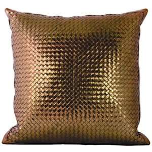  Lance Wovens Bling Bronze Leather Pillow