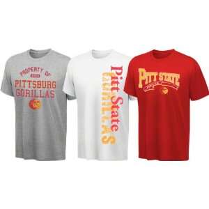  Pittsburg State Gorillas Cube T Shirt 3 Pack Sports 