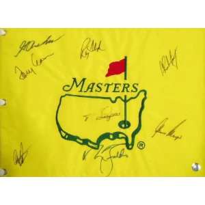  Masters Multi Signed Flag with 8 Signatures Of PGA Golfers 