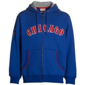  Chicago Cubs Royal Mitchell & Ness Full Zip Hooded 